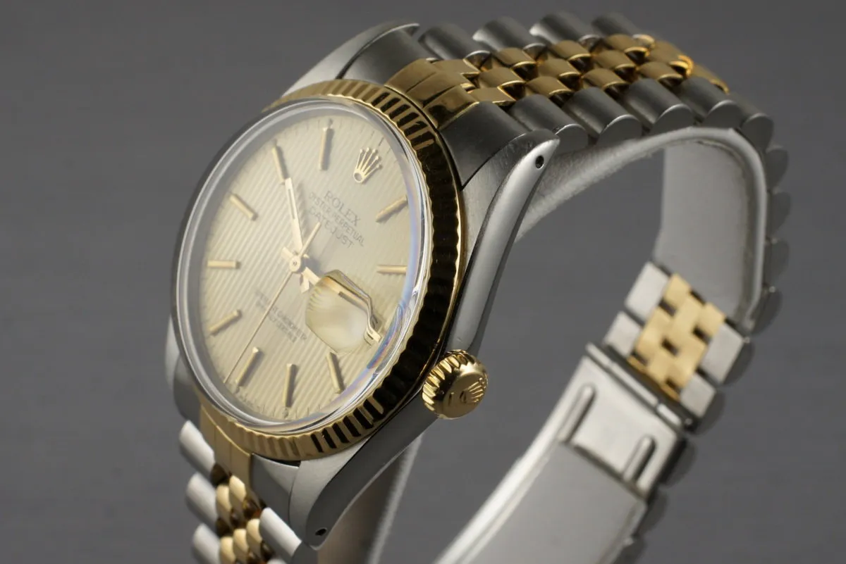 1987 Rolex Two Tone DateJust 16013 ‘Tapestry’ Dial