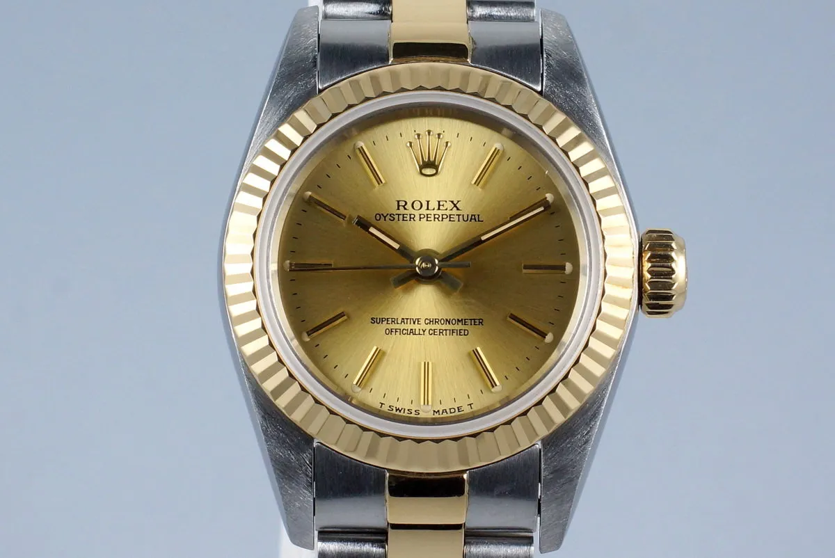 1995 Rolex Ladies Two Tone Oyster Perpetual 67193