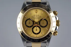 1997 Rolex Two Tone Zenith Daytona 16523 with Box and Papers