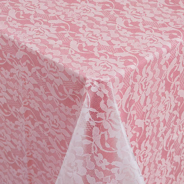 All Over Print Plastic Tablecover Lace Look