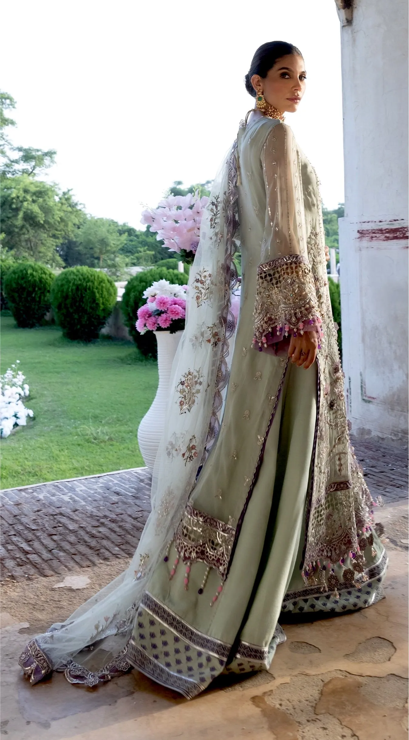 Anaya by Kiran Chaudhry · Hand Embellished & Embroidered Chiffon Collection – Sapphire