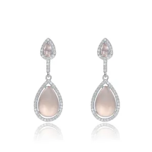 Champagne Cubic Zirconia Dangling Earrings