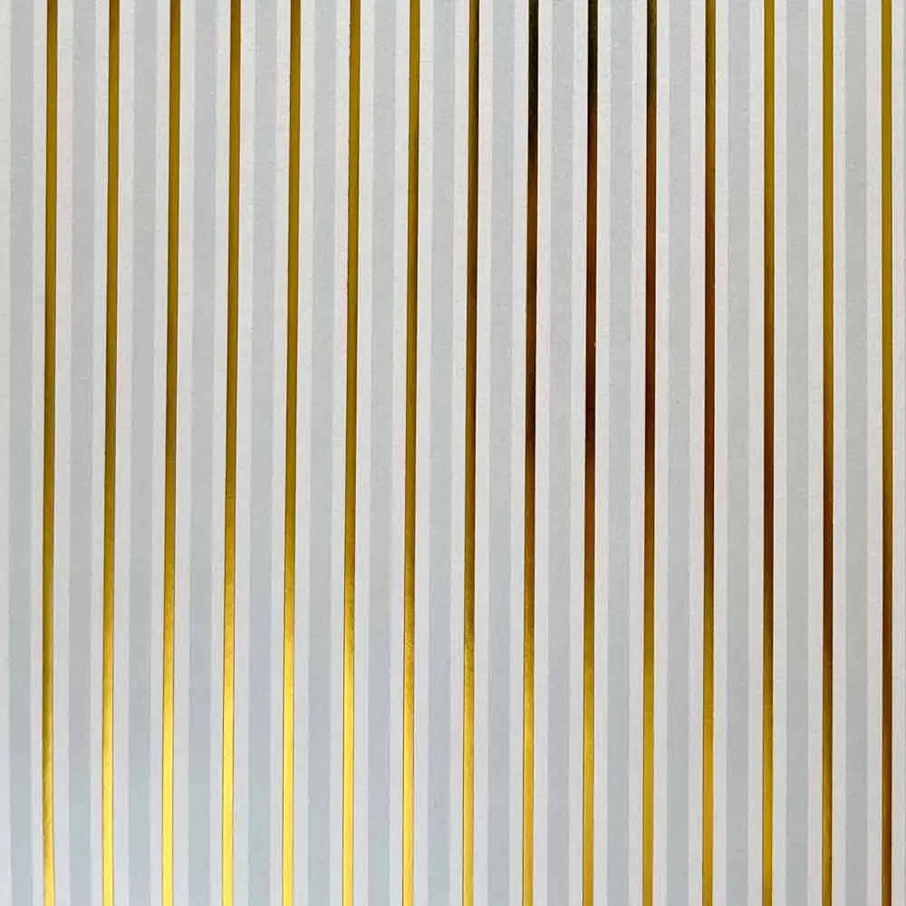 Cheltenham Stripes Ivory Lustre Gold Paper