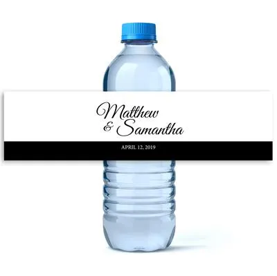 Classic Wedding Water Bottle Labels