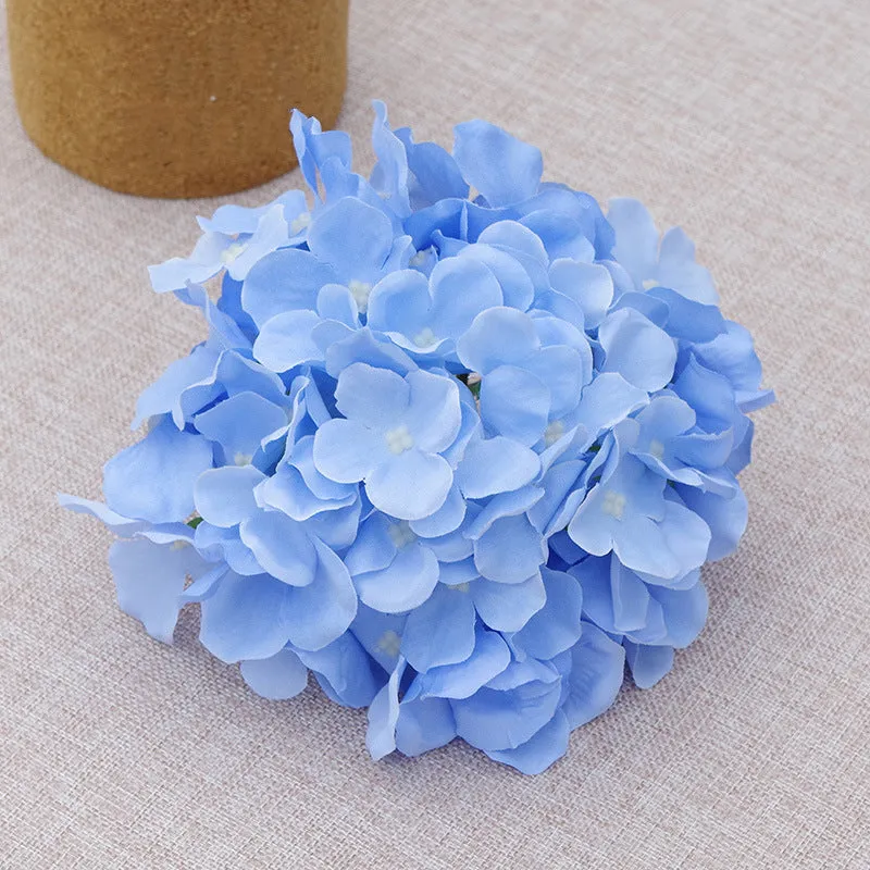 Fake Hydrangea Silk Flower Heads 17cm