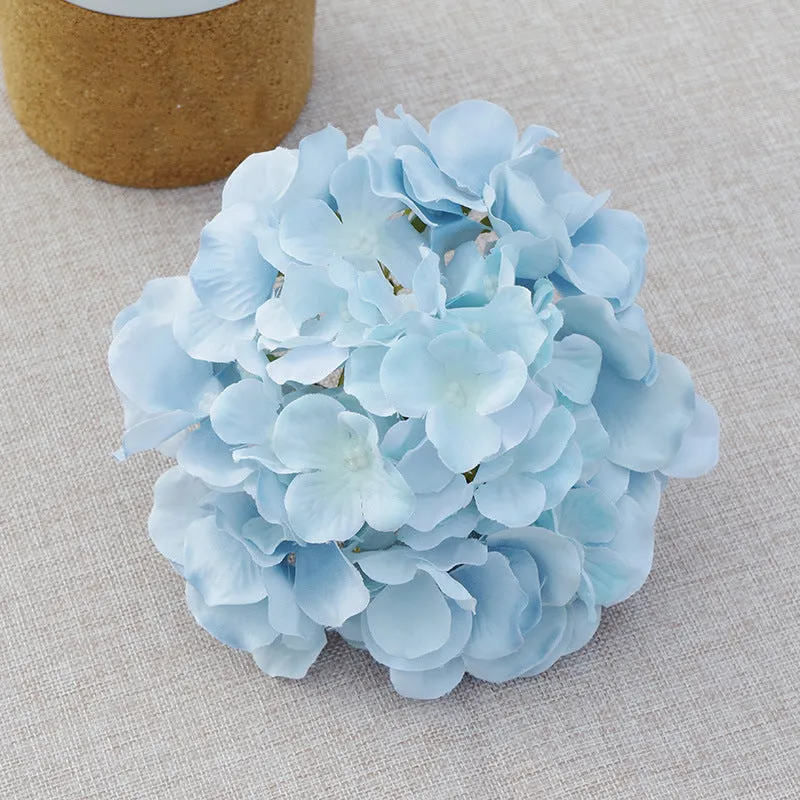 Fake Hydrangea Silk Flower Heads 17cm