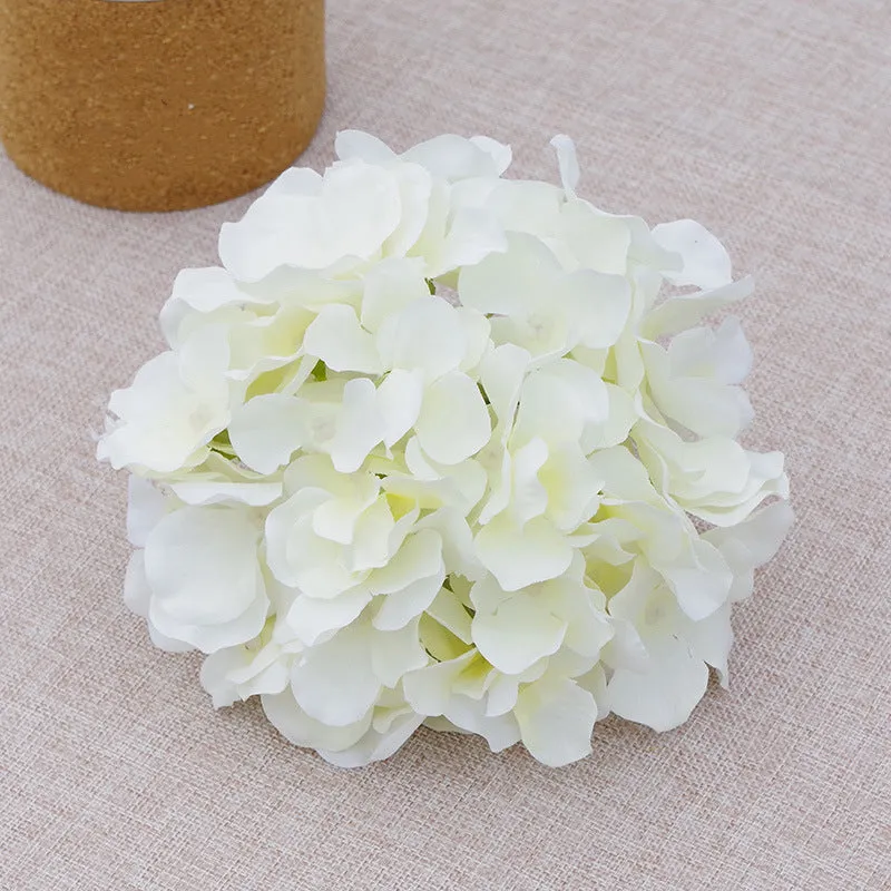 Fake Hydrangea Silk Flower Heads 17cm