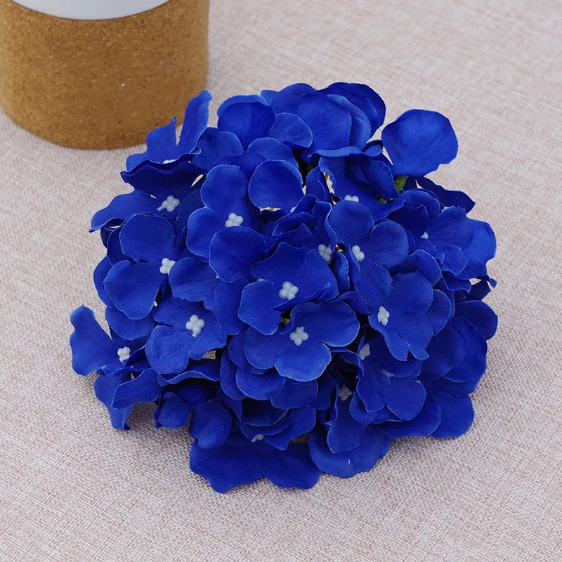 Fake Hydrangea Silk Flower Heads 17cm