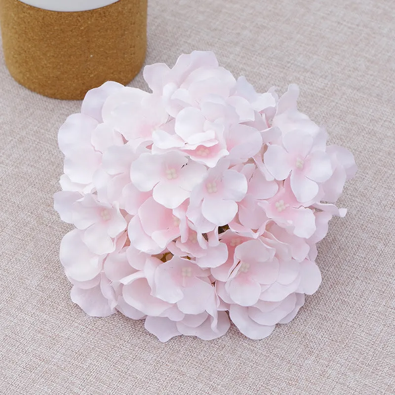 Fake Hydrangea Silk Flower Heads 17cm