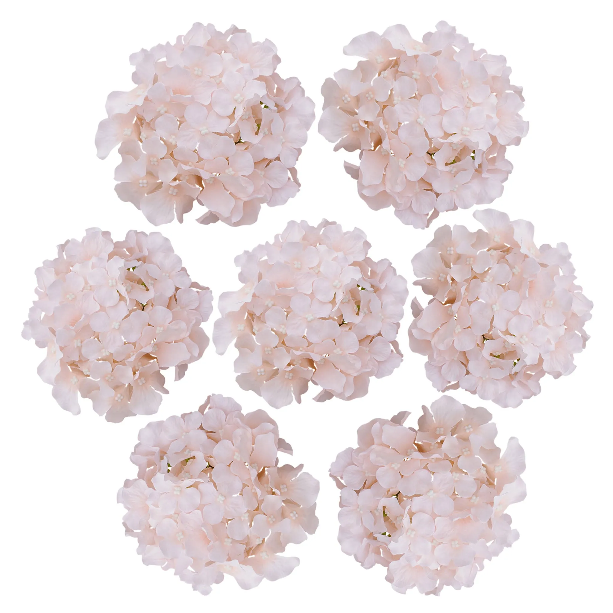 Fake Hydrangea Silk Flower Heads 17cm