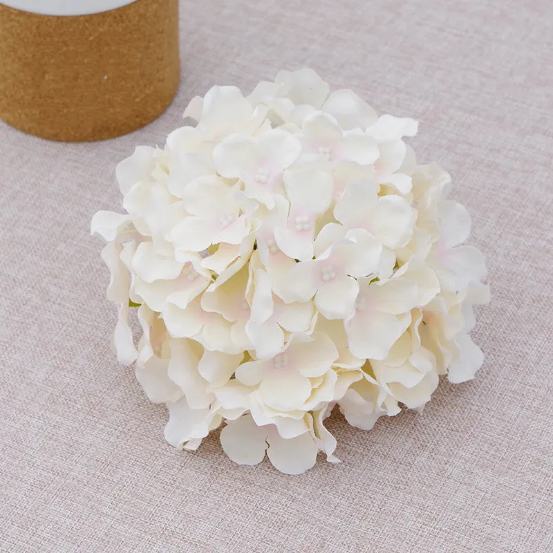 Fake Hydrangea Silk Flower Heads 17cm