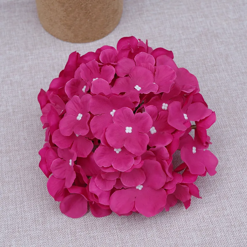 Fake Hydrangea Silk Flower Heads 17cm