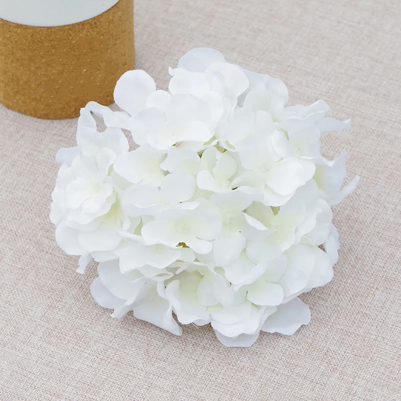 Fake Hydrangea Silk Flower Heads 17cm