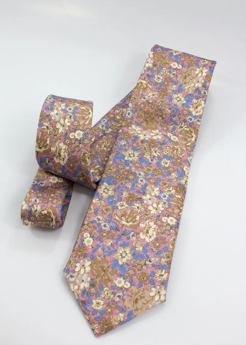 Floral Silk Tie - Pink