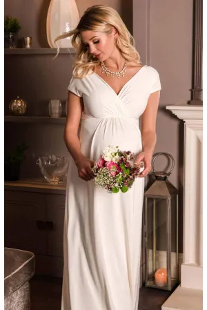 Francesca Maternity and Nursing Gown in Pearl