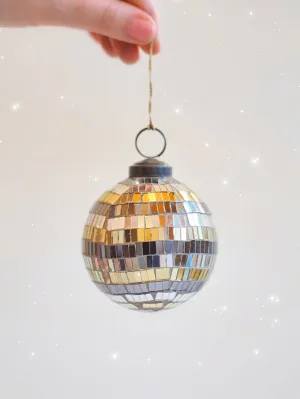 Gold & Silver Disco Ball Ornament