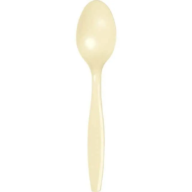 Ivory Plastic Spoons