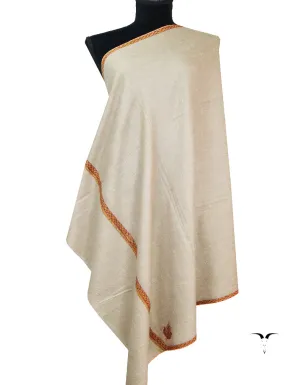 natural embroidery pashmina shawl 8524