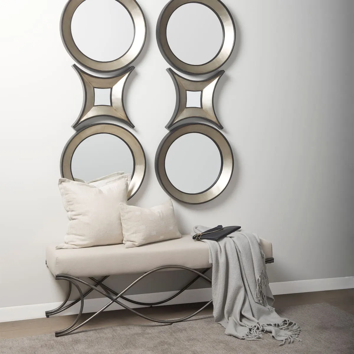 Ovallas Wall Mirror Champagne Wood | Star