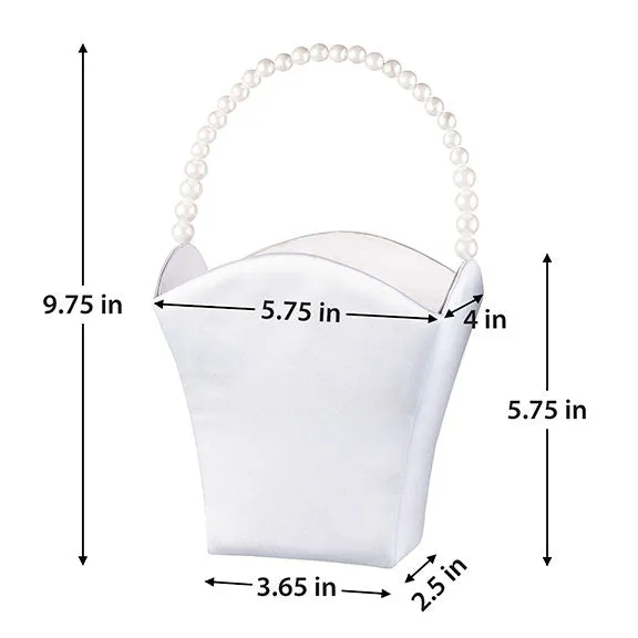 Pearl Handle Flower Girl Basket