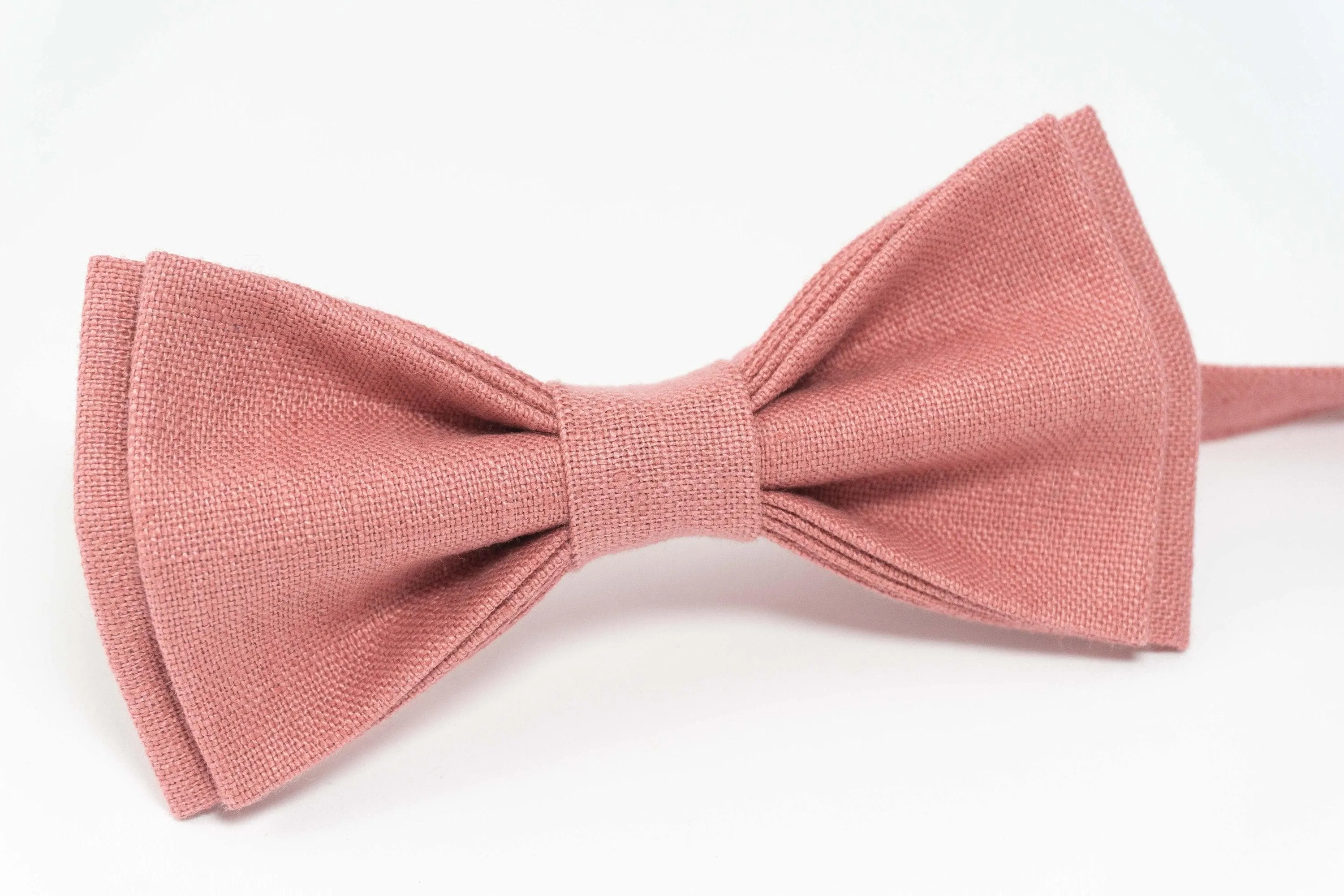 Pink bow tie | Pink linen bow tie