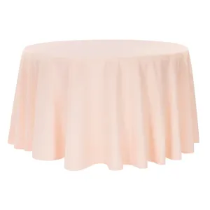 Polyester 120" Round Tablecloth - Blush