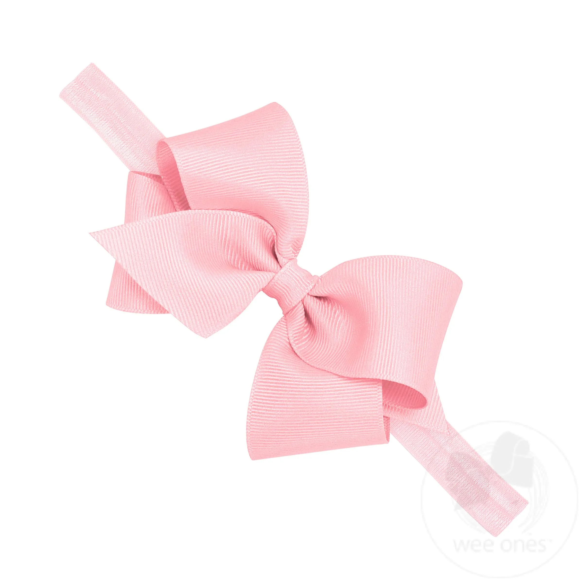 Small Classic Grosgrain Girls Hair Bow on Baby Headband