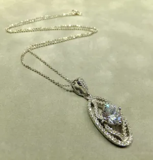 Sterling Silver Austrian Crystal Necklace