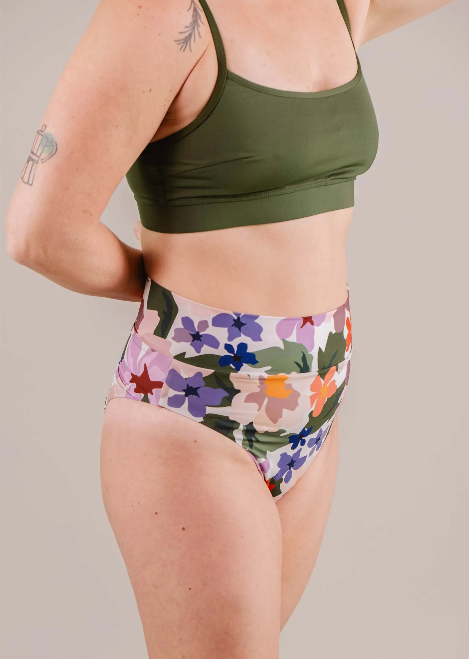 Tofino Botanica High Leg High Waist Bikini Bottom