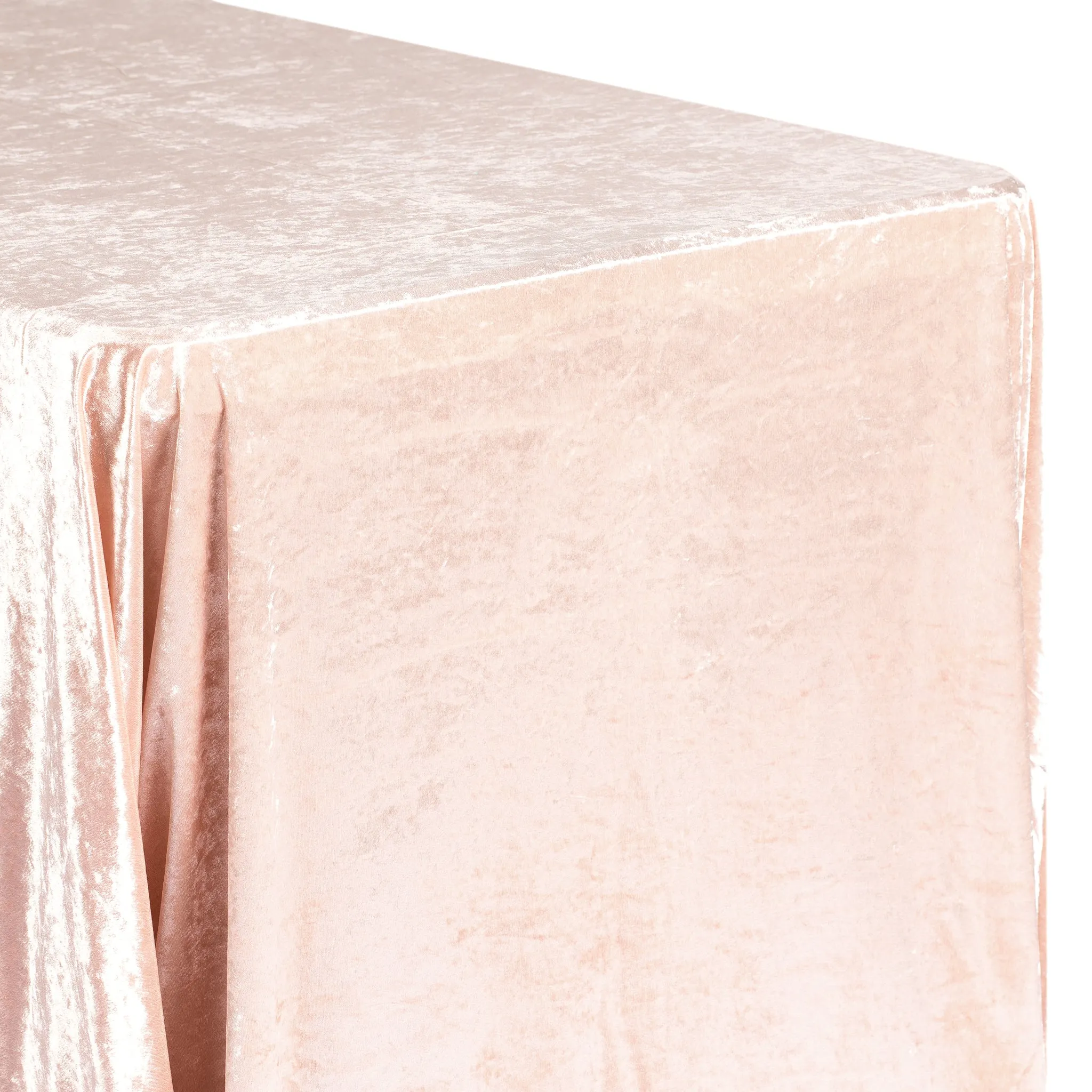 Velvet 90"x132" Rectangular Tablecloth - Blush/Rose Gold