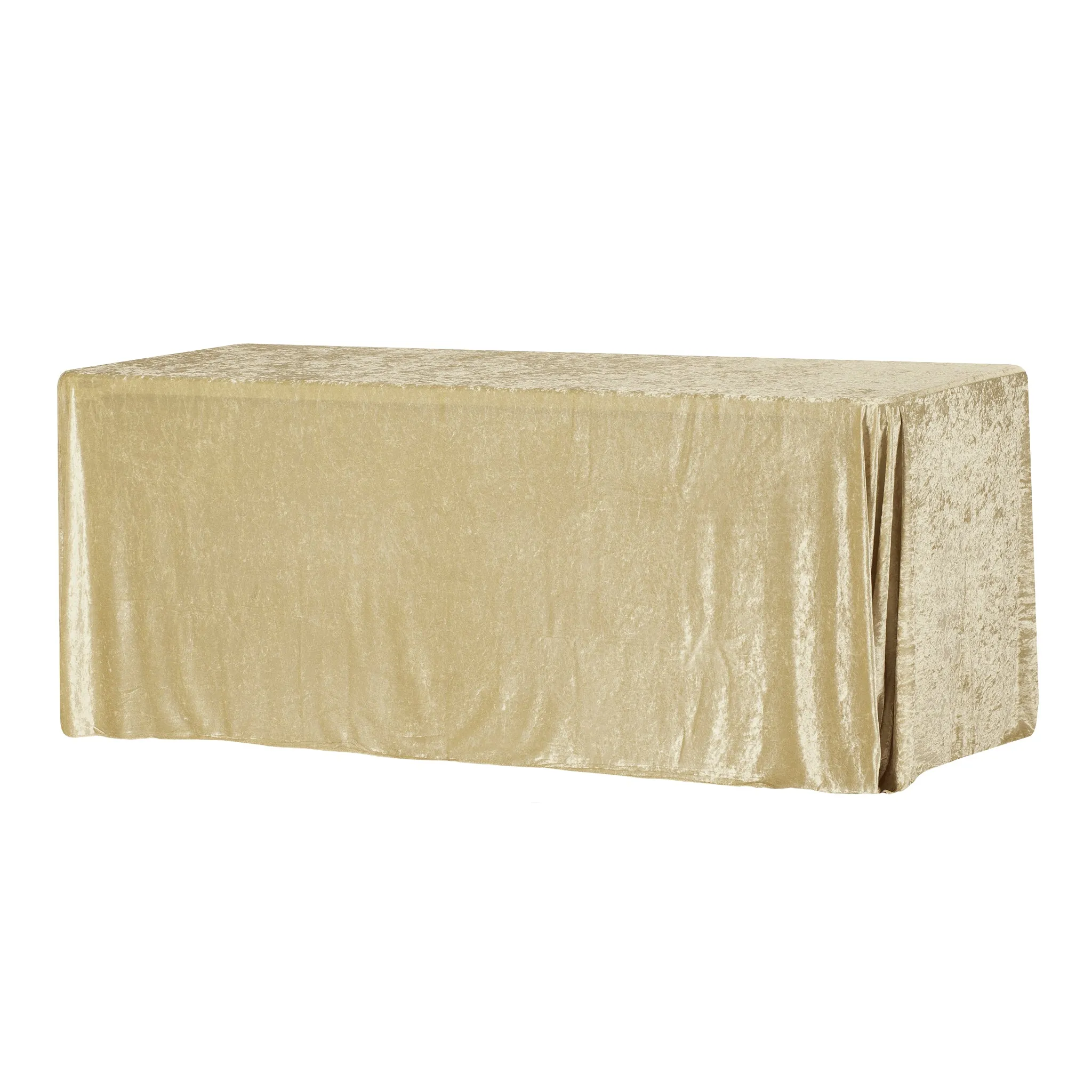 Velvet 90"x156" Rectangular Tablecloth - Champagne